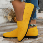 Kevadised uued suured &uuml;mmarguse peaga lamedad jalan&otilde;ud naiste madalasuulised sportlikud vabaajajalatsid 42 kollane