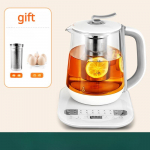 T&auml;isautomaatne mini-mitmikpliit, tervises&auml;ilituspott majapidamises kasutatav elektriline veekeetja, multifunktsionaalne klaasist elektriline veekeetja, lilleline teekann, teekeetja kingitus 220V&UK