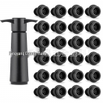 Roostevabast terasest ja mustast vaakumveinipump silikoonkorgiga