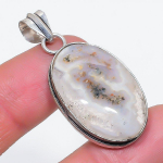 Tree Agate Handmade 925 Sterling Silver Jewelry Pendant 1.81 p9n59