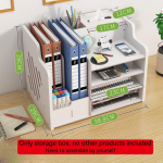 38,8 * 29 * 28 cm1 tk kontorilaua mitmekihilised puidust riiulid, pliiatsihoidja, raamaturiiul ja failikausta &uuml;hiselamu riiulid. valge