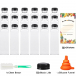 LMETJMA 500 ml mahlapudelid PET plastikust korgiga mahlapudelid Korduvkasutatavad l&auml;bipaistvad joogimahutid mahla piima jaoks JT282 0.5L sinine