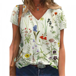 Naiste mood T-s&auml;rgid Suvised l&uuml;hikeste varrukatega vabaaja topid Butterfly High Street Tee 5XL Suurus Naiste riided Lahtine T-s&auml;rk 4XL