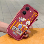 Pehme silikoonist ruudukujulise redeli mustriga telefoni&uuml;mbris, t&auml;ielikult kattev, kaamera p&otilde;rutuskindel kaitse, kummist &uuml;mbris Vivole Vivo V17 Neo must