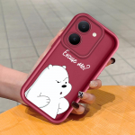 Pehme silikoonist ruudukujulise redeli mustriga telefoni&uuml;mbris, t&auml;ielikult kattev, kaamera p&otilde;rutuskindel kaitse, kummist &uuml;mbris Vivole Vivo Y78 5G valge