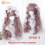 S&uuml;nteetiline Pikk Ombre V&auml;rviline Cosplay Lolita Harajuku Parukas Tukkidega Looduslik Laineline Halloween Roosa Lilla Sinine Igap&auml;evased Parukad 3