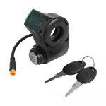 E-bike s&uuml;&uuml;teluku v&otilde;ti p&ouml;idla gaasipedaal KUGOO M4 XiaoMi M365 voltmeeter digitaalne pinge n&auml;idik l&uuml;liti 3 kontaktiga elektriline t&otilde;ukeratas