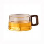 200ml Klaasist Kohvikruus Puidust Aluse ja Lusikaga Kuumuskindel Teetass Kodu Espresso Tass Piima Latte Jahvatatud Kohvi Tassikomplekt 200ml