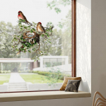 Kahepoolne v&auml;rvilised lilled liblikas seinakleebis elektrostaatiline pasta, aknaklaasi pasta N&auml;htav dekoratiivne seinakleebis 30*30cm