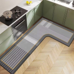 P&otilde;hjamaade kerge luksus diatomiitmuda majapidamis- L-kujuline k&ouml;&ouml;gip&otilde;randamatt Veeimavus Libisemisvastane Kiiresti kuivav ja Lihtsalt hooldatav P&otilde;randamatt 100*150*45cm