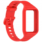 Silikoon&uuml;mbris + rihm Samsung Galaxy Fit3 asendusk&auml;ev&otilde;ru k&auml;ev&otilde;ru rihmaga integreeritud rihm Samsung Fit 3 jaoks For Galaxy Fit3 punane
