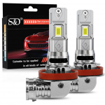 2 tk 36000LM H7 LED esitule pirnid Mini Turbo H11 LED H8 9005 HB3 9006 HB4 80W auto udutuli esilatern auto Plug&Play lamp 6500K valge H11 H8