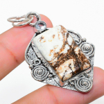 Lemon Chrysoprase, White Topaz 925 Sterling Silver Jewelry Pendant 2.29 y2m80