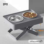 Reguleeritav K&otilde;rgendatud Roostevabast Terasest Kahekordne Kausikomplekt Suurtele T&otilde;ugudele Elegant Gray