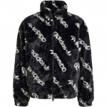 Adidas Originals Kogu Pind Tr&uuml;kitud Karusnahk Toon-toonis T&auml;ht Sportlik Mugav Lai Jakk Naiste Jakk Must IW5920 XS