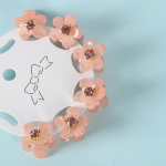 6 tk. L&auml;bipaistev Lill V&auml;ikesed Juuksek&uuml;&uuml;ned Klambrid Naistele T&uuml;drukutele Rhinestones P&auml;rl Minikrabi Juukseklambrid Sweet Childs Juukseaksessuaarid
