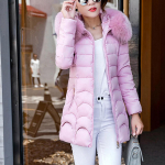 Naiste kapuutsiga &uuml;ler&otilde;ivad soe mantel, pikk, paks karvane krae, puuvillane &otilde;huke jakk L