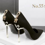 608-6 Moodne klassikaline kitsas kont metallpandla liblikas k&otilde;rge konts naiste kingad seemisnahast uus &uuml;lik&otilde;rge kont &uuml;hed kingad naised 38