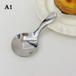 Roostevabast terasest &uuml;mmargune lusikas v&otilde;rk punane kuldne &otilde;htus&ouml;&ouml;k pika varrega segamine magustoidu lusikad k&ouml;&ouml;gitarvikute jaoks Vidinad