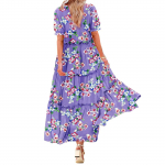 Naiste Lilleline Maxi Bodycon Kleit Boho Flowy Going Out Slip Kleit Piknikukleit L