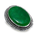 Emerald(Simulated) 925 Sterling Silver Jewelry Ring Size 9.5 j9u89
