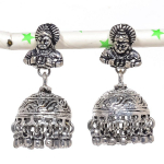 Natural Indian Look Jhumki Gemstone Silver Tribal Bali Earring 1.69 b5u71