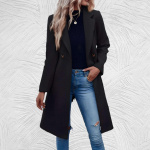 Naiste v&ouml;&ouml;koht kokkusurutav kahekordse pandlaga pikk villane naiste mantel XXL roosa