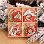 J&otilde;uluvana lumehelves j&otilde;uluehte ripatsid Xmas puidust j&otilde;ulup&auml;evakaunistus j&otilde;ulupuufestivali kujundus 12PCS/Box