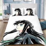 Demon Slayer Muichiro Tokito Tekikate Padjap&uuml;&uuml;r Voodipesu Komplekt T&auml;iskasvanu Poiss T&uuml;druk Magamistoa Kaunistus Laste Kingitus &Uuml;he Inimese Suurus EU Single 90x200cm