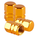 Rehvi &otilde;huklapi kork, 4 t&uuml;kki, Rehvi &otilde;huklapi kate, Alumiiniumsulam, V&auml;rviline, Autodele kuld