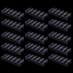 15x Clear Acrylic Stackable Poker Chip Trays Rack 100 Chips Capacity No Lid 8.07'' x ''x 1.1''