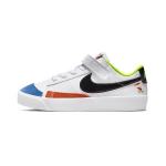 Nike Blazer Low 77 PS Valge Mitmev&auml;rvilised Laste Tossud Must Signaal-Sinine DV1751-101 35