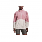 Under Armour V&auml;rviline Kootud T&auml;ispikkuses T&otilde;mblukuga Treening Retro Spordijakk Naiste jakid Roosa 1369890-697 M