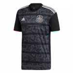 Adidas Mehhiko Triibuline &Uuml;mmarguse Kaelusega Pehme L&uuml;hikeste Varrukatega Jalgpallis&auml;rk Meeste Topp Must DP0206 S