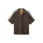 Adidas Originals Klassikaline Spordisarja Mugav Polo Lahtine Triibuline Leopardimustriga L&uuml;hikeste Varrukatega S&auml;rk Naiste s&auml;rgid Kihiline-Pronks KA2678 XS