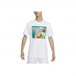 Nike Rafa Mugav Minimalistlik Pullover &Uuml;mmarguse Kaelusega L&uuml;hikeste Varrukatega T-s&auml;rk Meeste Topid Valge HJ3849-100 L