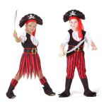 Halloweeni T&auml;iskasvanud Lapsed Poiss Kapten Jack T&uuml;druk Kariibi Mere Piraadid Maskeraadikost&uuml;&uuml;m XL black