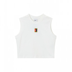 Nike Heritage Court Graafilise tr&uuml;kiga varrukateta sporditopp naistele Valge FQ2274100 L