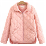 Suures suuruses naisteriided s&uuml;gis/talvine rev&auml;&auml;ris mantel &uuml;hev&auml;rviline pikkade varrukatega jakk Laineliste tepitud joontega suures suuruses l&uuml;hike mantel 4XL