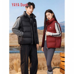YAYA Men's Short Stand-Collar Thickened Duck Down Vest XL