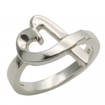 Used TIFFANY&Co. Ring Loving heart EU#50.5 Silver925 3.8g Silver Paloma Picasso