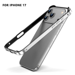 P&otilde;rkeraua&uuml;mbris iPhone 17 / 17 Pro / 17 Pro Max / 17 Air jaoks L&ouml;&ouml;gikindel Silikoonist P&otilde;rkeraua Kaitsekatte Alumiiniumist Metallist Telefonikate