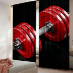 2 tk Punased Hantlid Kardin Fitness Seadmed Sport Spordisaal Treeningvahend Kang Sport Magamistoa Elutoa S&ouml;&ouml;gitoa Ja 29x65in(75x166cm)