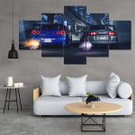 L&otilde;uend Seinakunst Plakat Maal 5 Paneeli Supra S&otilde;iduk Auto Pilt Tr&uuml;kis Elutoa Interj&ouml;&ouml;r Kodu Dekoor t&ouml;&ouml; Raamita 40x60cm*2 40x80cm*2 40x100cm*1 No Frame