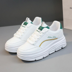 Naiste tossud Kevadine trend Paelad Platvorm Vabaajajalatsid &Otilde;pilane V&auml;ikesed valged kingad Vanaisa stiil Pehme tallaga Lamedad kingad Mitmek&uuml;lgsed 39 roheline