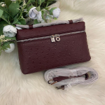 Ehtsa Nahaga Naiste Jaapani Strutsimuster Crossbody Kott & L&otilde;unakarp Regular Plain Metal