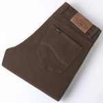 Lee Meeste Paksud Elastsed Sirge S&auml;&auml;rega Teksad S&uuml;gis/Talveks - Vabaaja Slim Fit Keskealise &Auml;ristiili jaoks 33