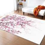 Jaapani Sakura kirsipuu &otilde;itega vaibad elutuppa, magamistuppa, kaasaegne kodu, suur ala vaip, libisemisvastane, diivani, kohvilaua p&otilde;randamatt 40x60cm gray