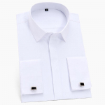 Tahked Prantsusmaa Mansetin&ouml;&ouml;bid Meeste Kleidis&auml;rgid Pikkade Varrukatega Slim Fit 4XL