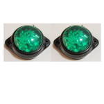 2x LED Roheline Lisavalgusti (12V, 6 LEDi) &ndash; Universaalne gabariidituli/dekoratsioonivalgusti &ndash; Veekindel, &uuml;liergas, pika elueaga &ndash; 12001804 (Roheline) roheline